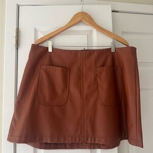 Anthropologie Maeve Rust Mini Skirt with Pockets